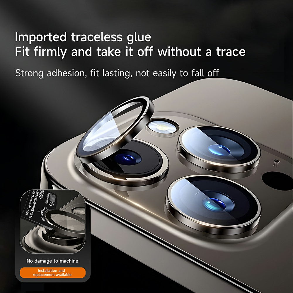 WIWU LG-003 For iPhone 15 Pro Max Camera Lens Film Anti-Scratch Rear Lens Protector WIWU LG-003 For iPhone 15 Pro Max Camera Lens Film Anti-Scratch Rear Lens Protector